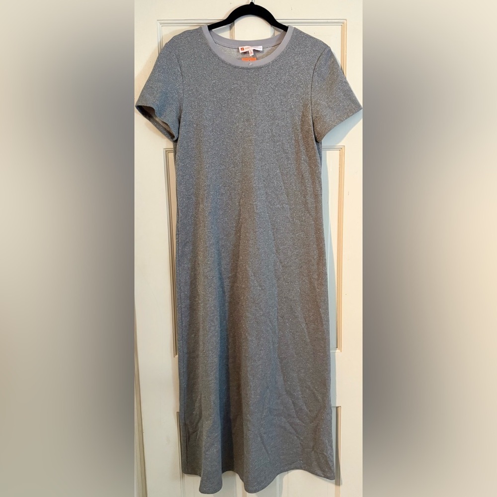 JUDE CONNALLY Alexandra Dress Lurex Terry NWT Starlight Grey Sparkle, Sz M - Picture 2 of 11